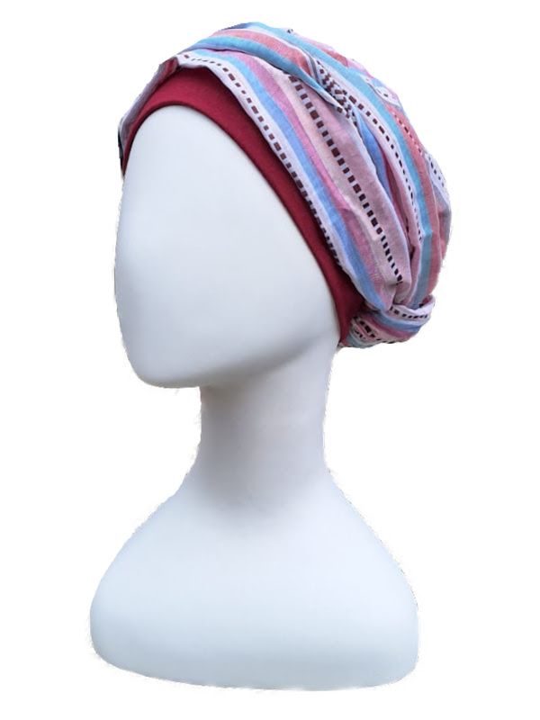 Chemo muts Mano Fantaisie - MF1691 Ikat Pinks Chemo mutsjes Mano Fantaisie - MF1691 Ikat Pinks